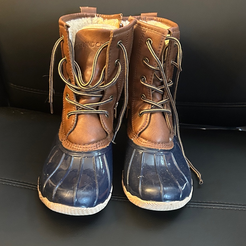 Stylish Brown and Blue Women's Winter Boots